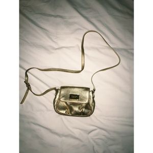 Michael Kors Gold Mini Leather Clutch